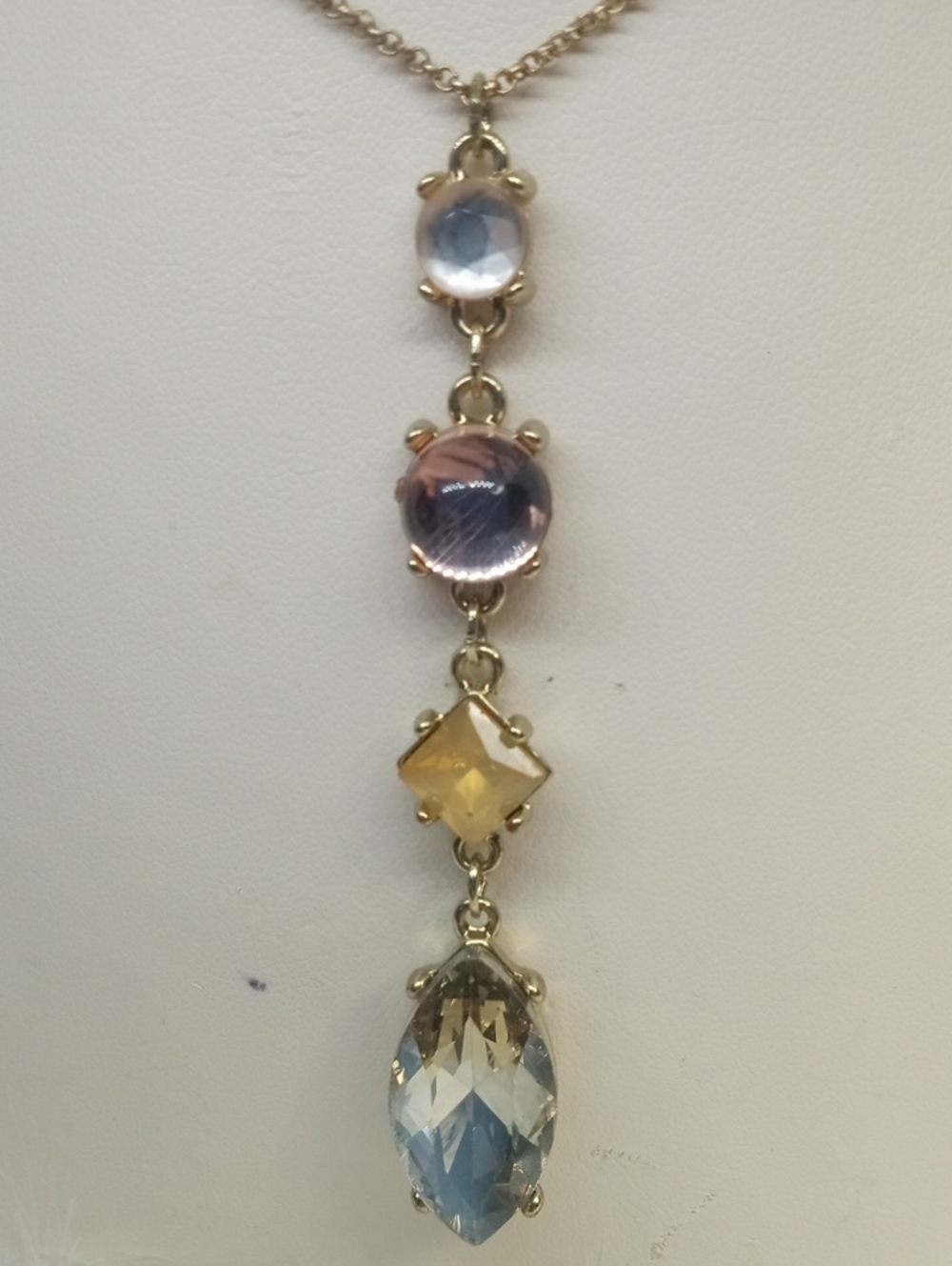 LOFT: 4 STONE DANGLE NECKLACE - Picture 3 of 9